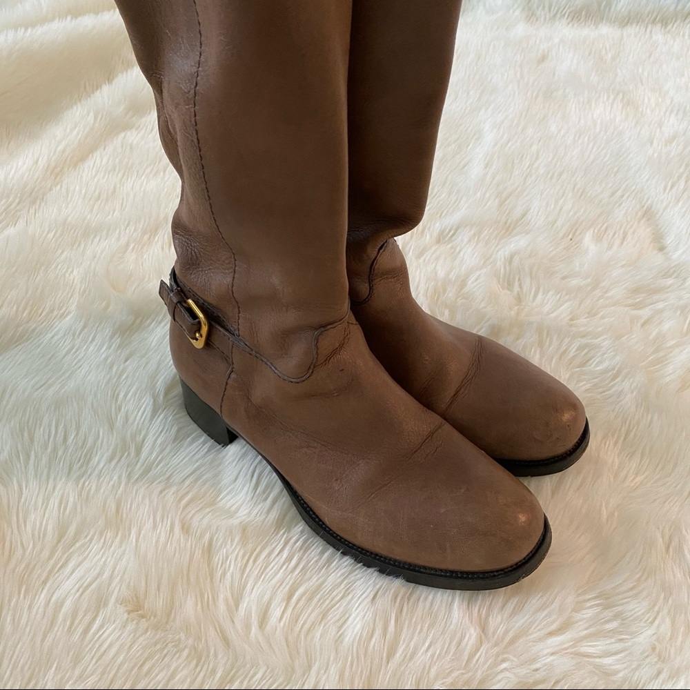 Authentic Prada Mid-Calf Boots with buckle